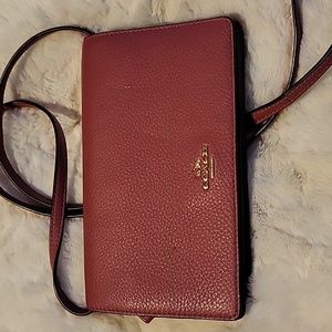 Coach pink leather Crossbody bag